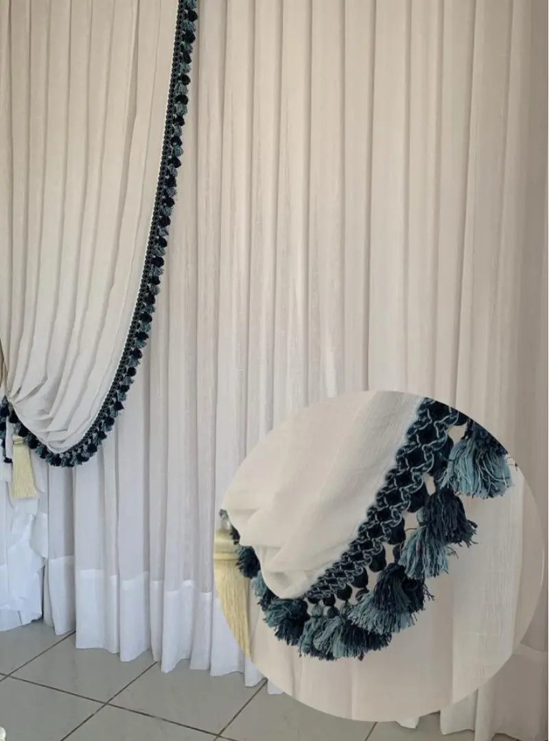 Xale decorativo em cortina — Maravilha Cortinas Ibitinga SP
