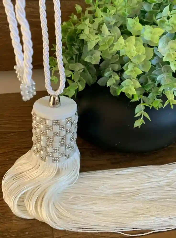 Pingente de cristal decorativo para cortina — Maravilha Cortinas Ibitinga SP